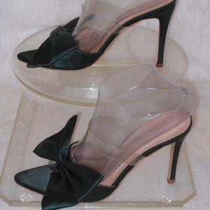 JOLI MALL GREEN HIGH HEEL SANDALS SIZE 7 MEDIUM